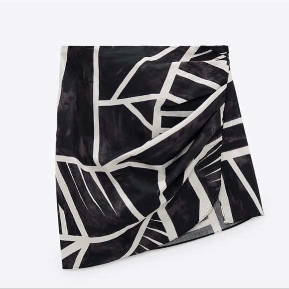 🚫SOLD🚫Zara 2pc Set Crop Top & Draped Printed Skirt Tribal Print - Picture 13 of 15